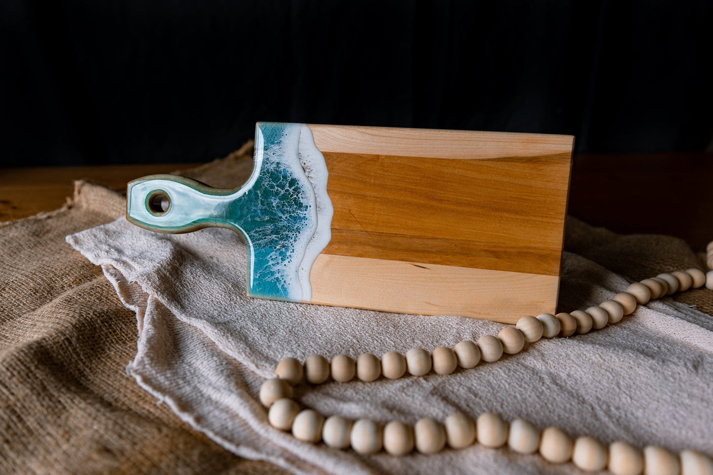 Resin Ocean Small Handle Charcuterie Board