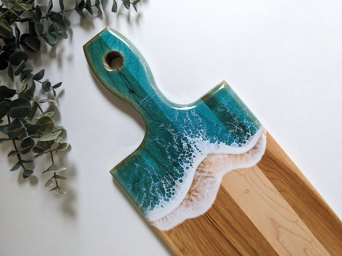 Resin Ocean Small Handle Charcuterie Board