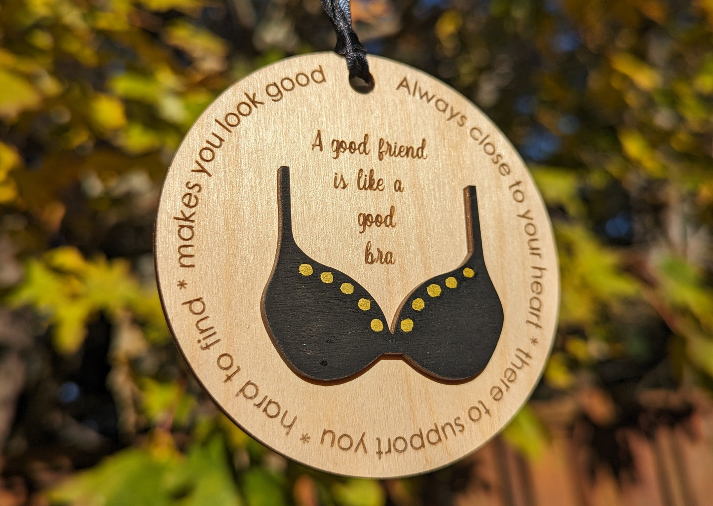 Friends are like bras Ornament