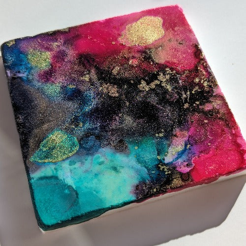 ART CLASS - Alcohol Ink on coasters