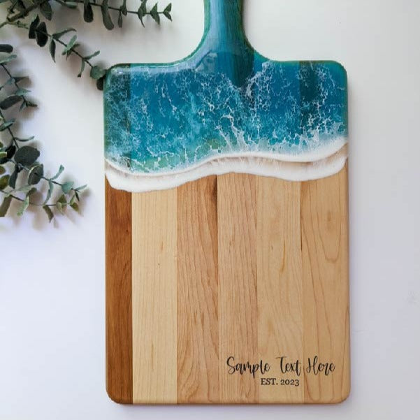 Resin Ocean Large Handle Charcuterie Board