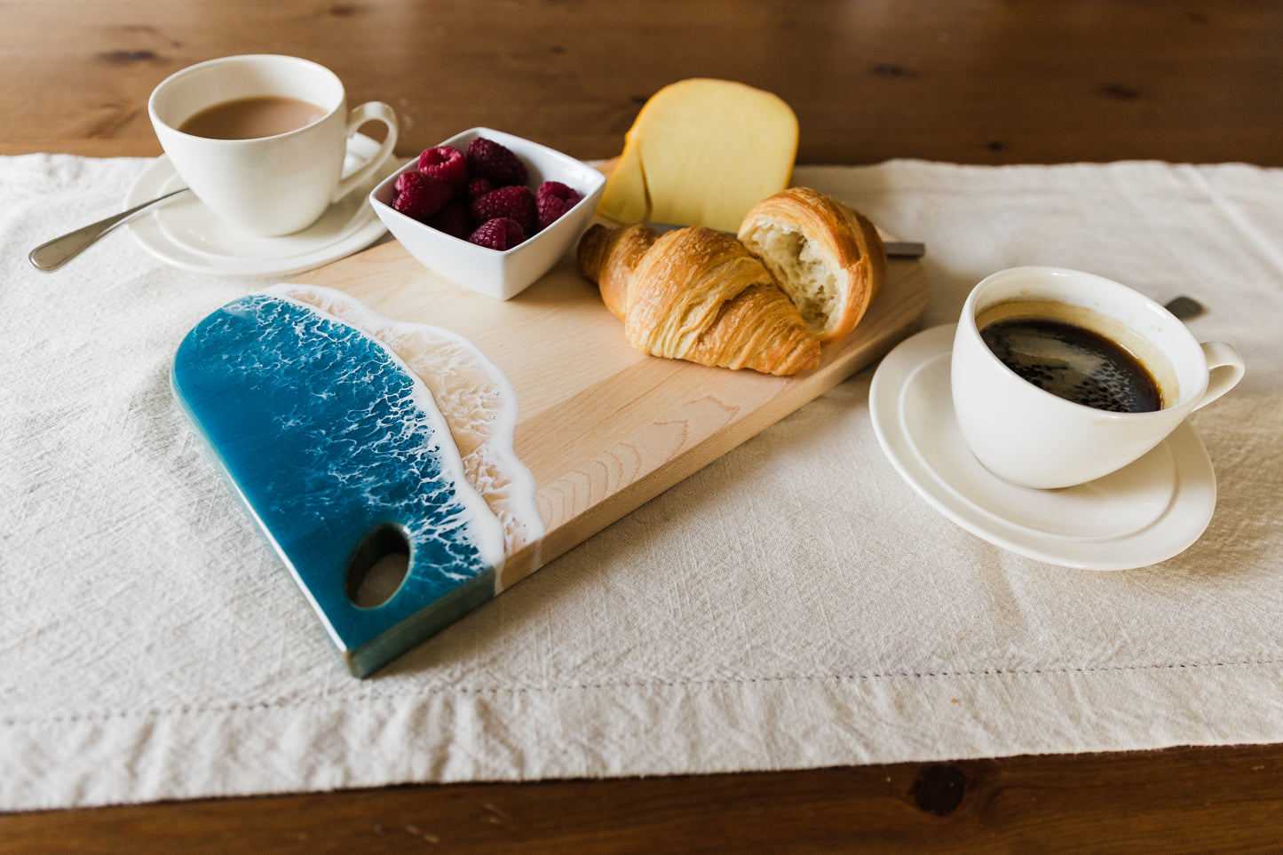 Resin Ocean Charcuterie board - Maple Wood
