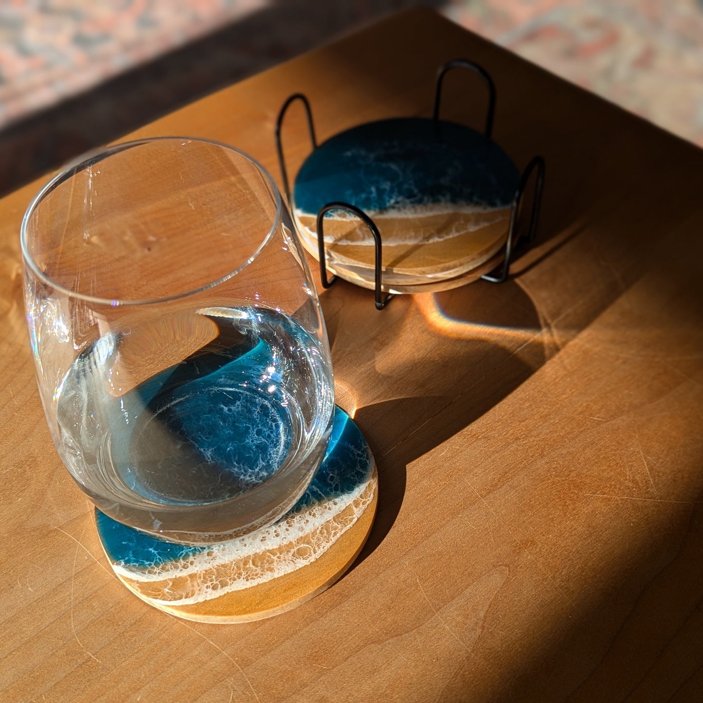 Resin Wave Coaster set