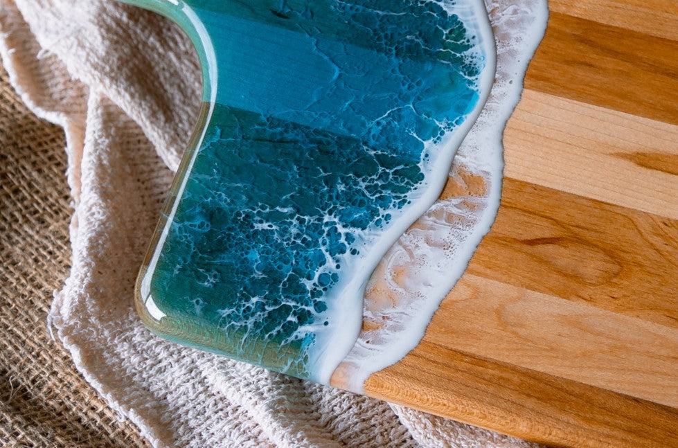 Resin Ocean Large Handle Charcuterie Board