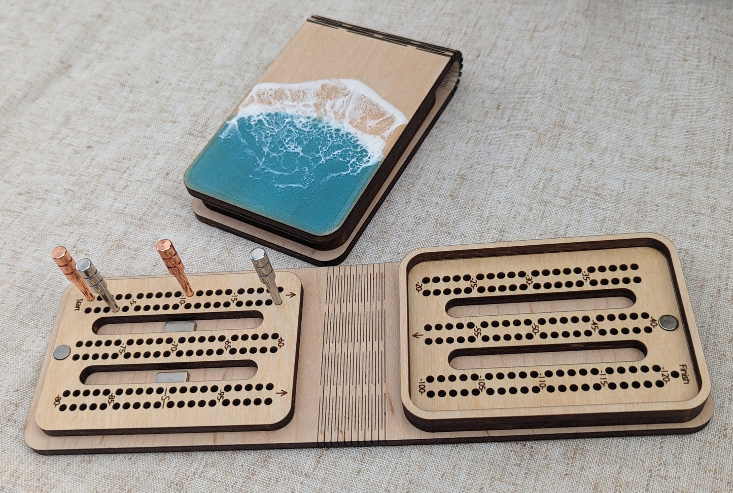 Mini Cribbage Board 2 track