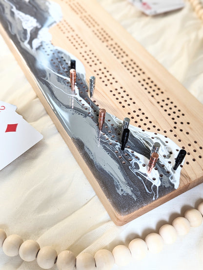 Mountain Cribbage Board 3 track - Canadian maple