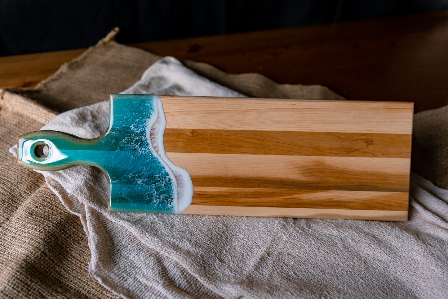 Resin Ocean Long Handle Charcuterie Board