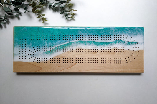 Cribbage Board 3 player - Canadian maple