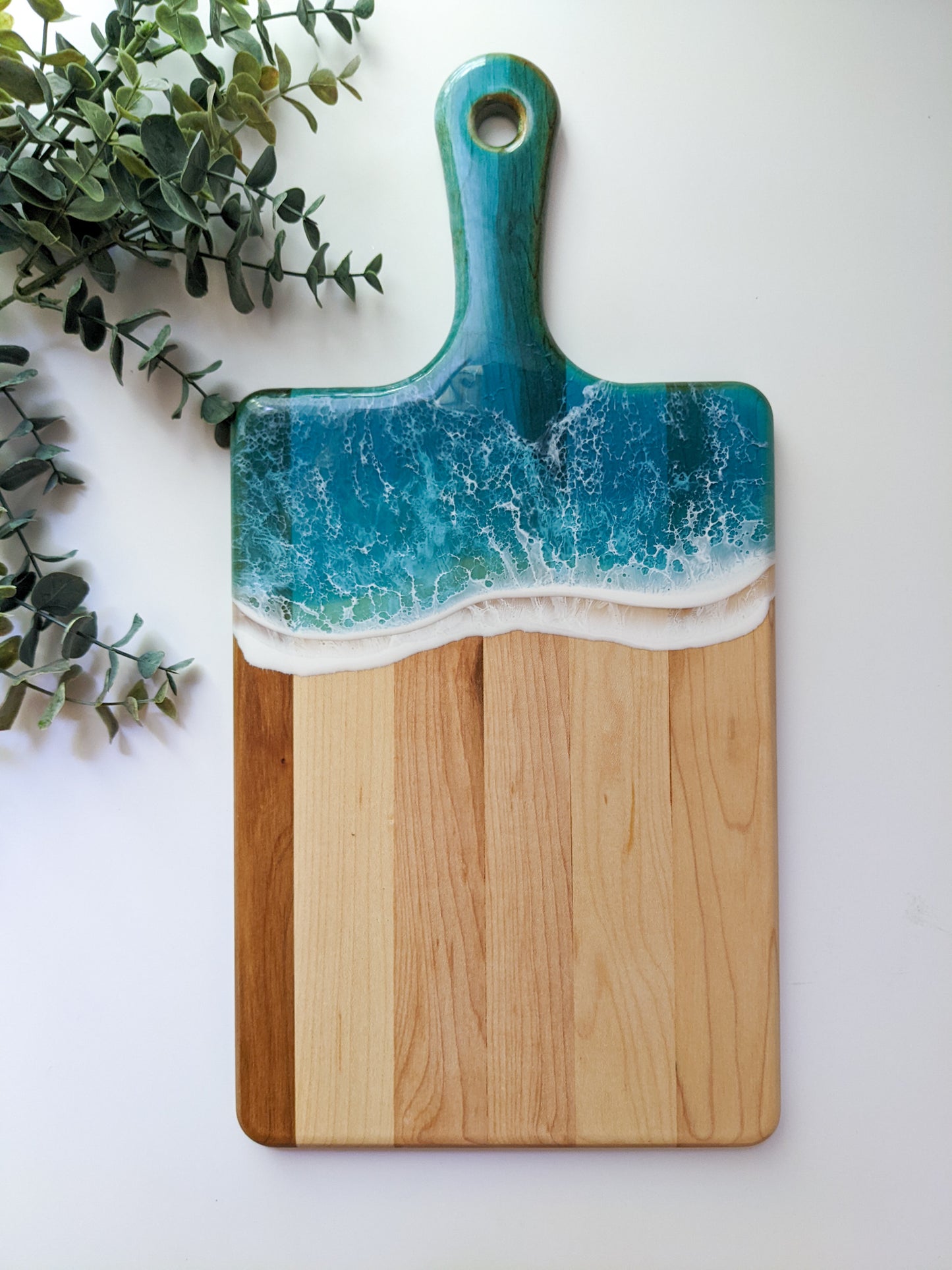 Resin Ocean Medium Handle Charcuterie Board